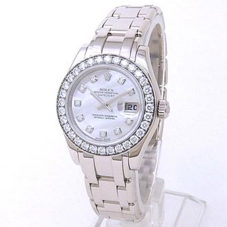 Rolex Pre-owned Rolex Datejust Pearlmaster Automatic Chronometer Diamond Ladies Watch 80299 MDPM
