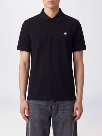 Moose Knuckles Polo a maniche corte in cotone con logo applicato sul petto