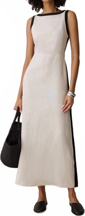 Few Moda Claudette Linen Dress In Oatmeal