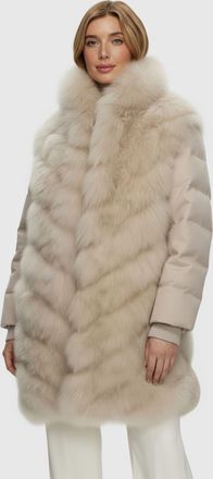 Gorski SELECT CASHMERE GOAT DIAGONAL STROLLER WITH LORO PIANA CASHMERE SLEEVES AND BACK