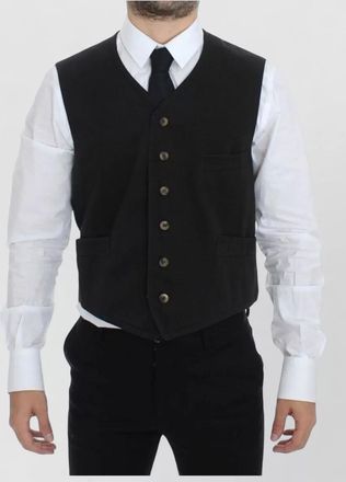 Dolce & Gabbana cotton v-neck buttoned waistcoat