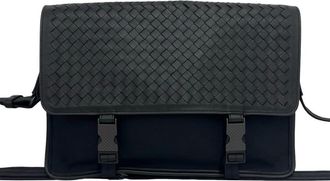 Bottega Veneta Pre-owned Bottega Veneta Nappa Intrecciato and Nylon Messenger Bag Ladies WLPKM7ELBST6RBN7