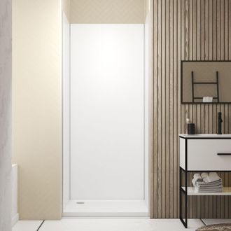 Aurlane Pack 3 Paneles Murales De Aluminio Blanco 90x210cm Con Perfiles Angulares Y De Remate Cromado