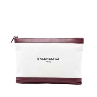 Balenciaga Pre-owned Clutches, female, White, Size: ONE SIZE Pre-owned Navy Clip M
