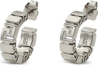 Versace Griekse messing oorbellen - Zilver