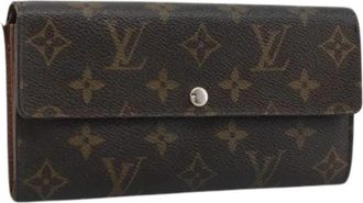 Louis Vuitton Pre-owned Monogram Long Wallet - Dames - Vintage Accessoires - Bruin - ONE Size - Vintage