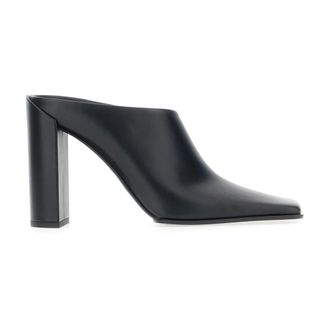 Alaia Square Leather Mule - female - Ala&iuml;a - Heeled Mules - Black - 3 UK - Shoes