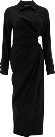 Max Mara Dames, Jurken, Zwart, Maat: S Katoen