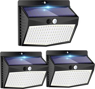 OEM Lampe Solaire Ext&eacute;rieure - Capteur Pir - 138 Led - &Eacute;tanch&eacute;it&eacute; Ip65 - 3 Modes &Eacute;clairage - Jardin Patio Entr&eacute;e - Lot De 3