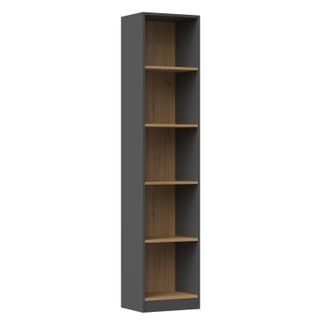 Topeshop Topeshop - Florence - Librer&iacute;a Con 5 Estantes - Dimensiones 182x40x30 Cm - Unidad De Almacenamiento De Libros