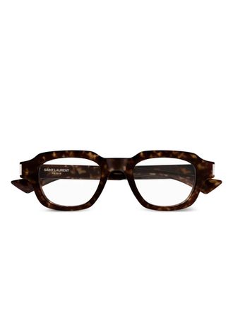 Saint Laurent Eyewear Bril met vierkant montuur - Bruin