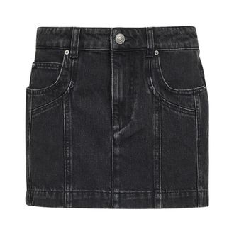 Isabel Marant Rokken, Dames, Zwart, S, Katoen, Marant Etoile Skirts