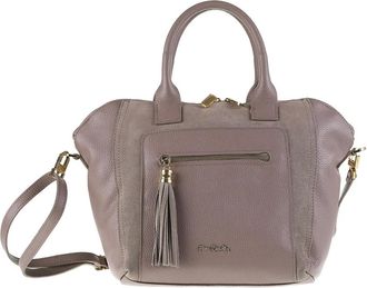 Pierre Cardin Leren handtas met ritssluiting - Dames - Tassen - Beige - Maat: ONE Size Katoen