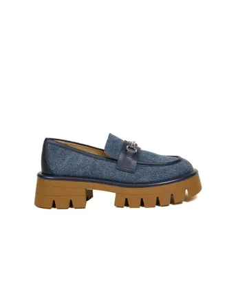 Michael Kors Loafers Donker Vintage Blauwe Washed