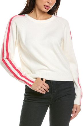 Brodie Varsity Crewneck Cashmere-Blend Sweater