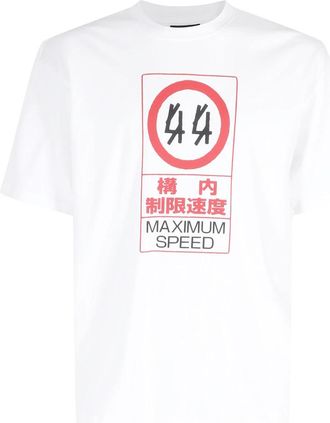 44 Label Group T-Shirt logo - Heren - T-shirts - Wit - L - Tops