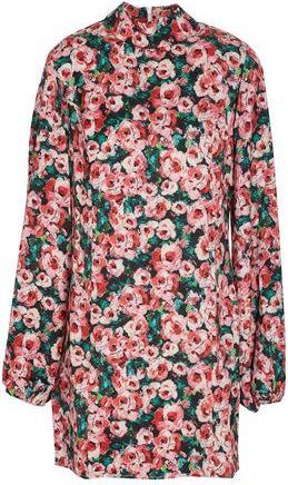 8 by YOOX PRINTED PUFF-SLEEVE MINI DRESS