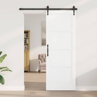 Berkfield Home Interior Door ORKDAL White 78x211x4 cm Solid Wood Pine | Size: 78 x 211 x 4 cm