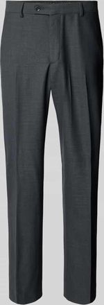 Christian Berg Anzughose aus Woll-Mix mit Bügelfalten in Anthrazit, Größe 24