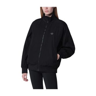 adidas Originals Adidas Originals, Bomber Jackets, female, Black, Size: S Oversized Nylon Bomber