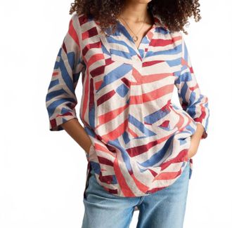 White Stuff Bianca Linen Tunic In Ivory Multi