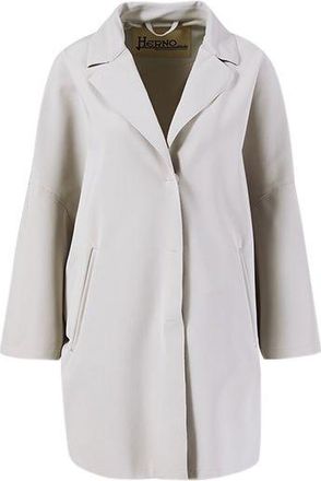 Herno beige cotton-blend gabardine car coat Size S