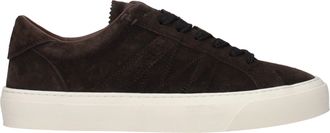 Moncler Bruine Leren Lage Sneakers