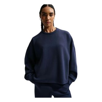 Nike 24.7 ImpossiblySoft Dri-FIT Oversized Crew-Neck Top - Dames - Sport - Blauw - Maat: M Katoen