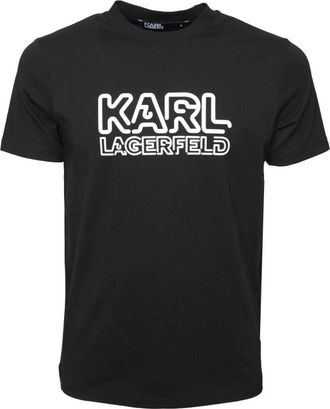 Karl Lagerfeld Inflatable Logo T-shirt - Heren - T-shirts - Zwart - 2XL - Katoen - Tops