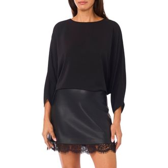 Vince Camuto Dolman Sleeve Top in Rich Black at Nordstrom, Size Medium