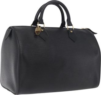 Louis Vuitton Speedy Epi Leather Black Leather Handbag (Pre-Owned)
