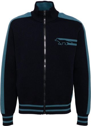 Maison Kitsuné Maglione con zip - Blu