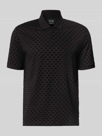A|X Armani Exchange Regular Fit Poloshirt aus reiner Baumwolle in Black, Gr&ouml;&szlig;e XXL