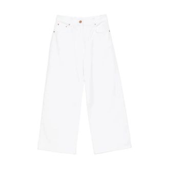 Aspesi Cropped Jeans, female, White, Size: W28 Wide Jeans