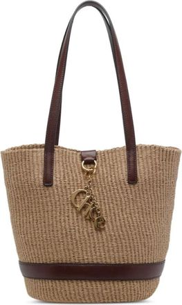 Chlo&eacute; Charms Basket Bag - Dames - Shoppers - Beige - ONE Size - Leer - Tassen
