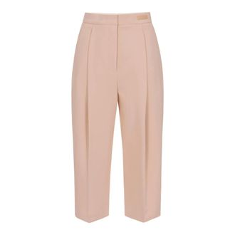 Elisabetta Franchi Lichtgewicht Cr&ecirc;pe Broek - Dames - Broeken - Roze - Maat: S Zijde