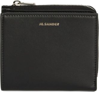 Jil Sander Compact Minimalist Portafoglio Metallic Wallet