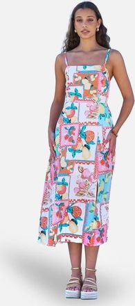 Yumi Printed Midi Sun Dress in Multi at Nordstrom, Size 12