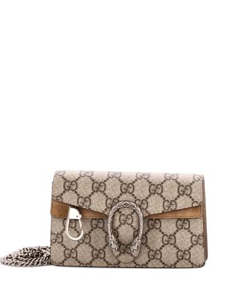 Gucci Dionysus Bag GG Coated Canvas Super Mini crossbody bag - women - Fabric - One Size - Brown
