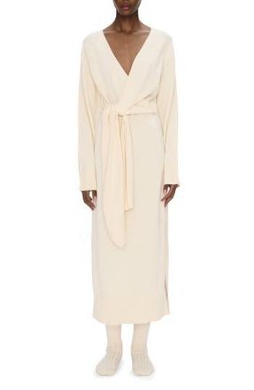 SIMKHAI Skyla Long Sleeve Cotton & Cashmere Sweater Dress in Ivory at Nordstrom Rack, Size Medium