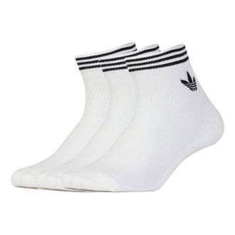 adidas originals Unisex Logo Printing Sports Socks 3 Packs White EE1152
