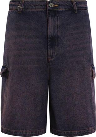 Flaneur Cargo Shorts Jeans Paars - Heren - Denim shorts - Paars - XS - Korte Broeken