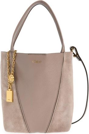 Chlo&eacute; Small Chlo&eacute; Spin Leather & Suede Tote (Nordstrom Exclusive) in Twilight Purple at Nordstrom