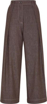 Brunello Cucinelli Dames, Broeken, Bruin, Maat: XS
