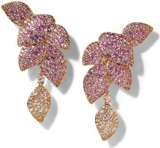 Nadri Starlet Leaf Linear Earrings in Gold at Nordstrom