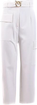 Pinko Broeken - Dames - Straight fit broeken - Wit - S - Broeken