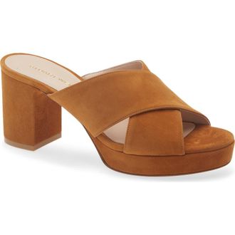 Stuart Weitzman Dayna Platform Sandal in Bohotan at Nordstrom, Size 10.5