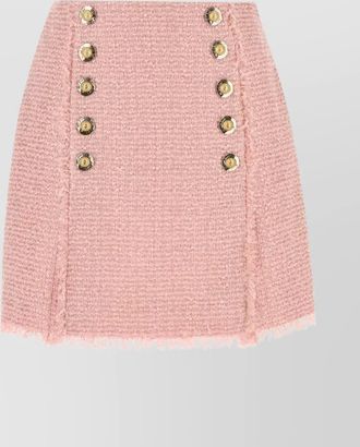 Balmain metallic tweed high-waisted skirt