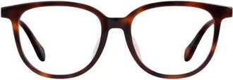 Mohala Eyewear Waipuna 53mm Low Bridge Round Optical Glasses in Cappuccino/clear Lenses at Nordstrom