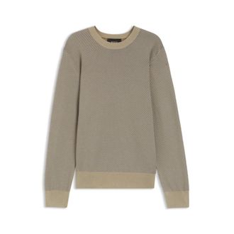 BOSS Cotton-silk sweater with knitted structure